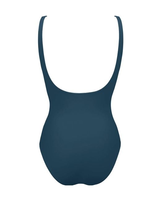 Eres Blue Wide-Shoulder One-Piece Swimsuit