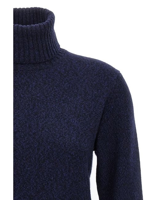 AMI Blue Ami High-Neck Knitted Jumper