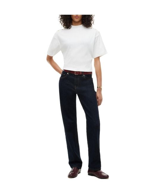 Tommy Hilfiger White Solid Color T-Shirt