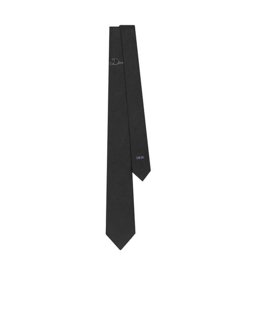 Dior White Homme Ribbon Tie for men