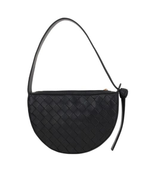 Bottega Veneta Black Intrecciato Shoulder Bag