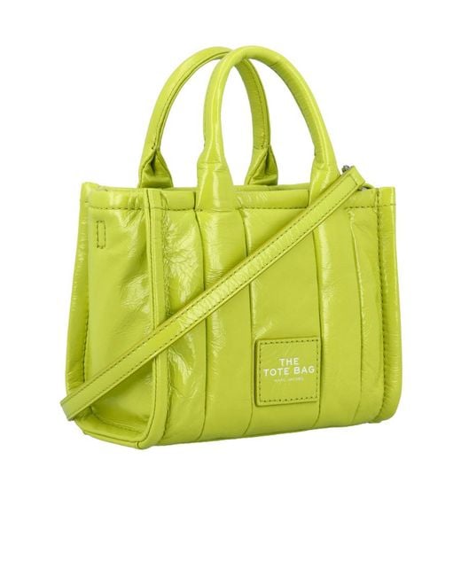 Marc Jacobs Yellow Micro The Crinkle Tote Bag