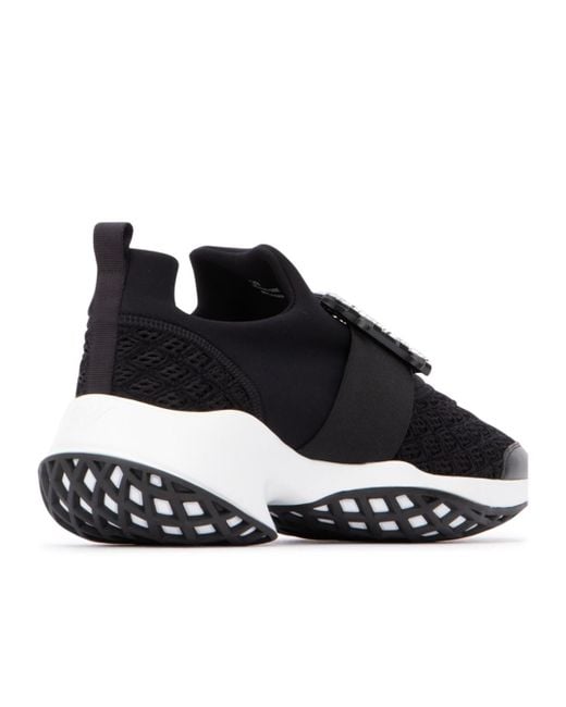 Roger Vivier Black Viv' Run Buckle Sneakers