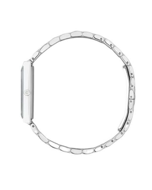 Gucci White G-Frame Watch, 14X34Mm