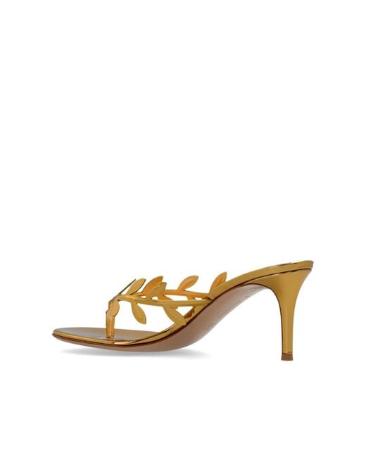 Gianvito Rossi White Heeled Mules