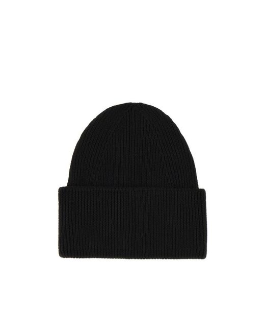Off-White c/o Virgil Abloh Black Logo-Appliqué Wool Beanie