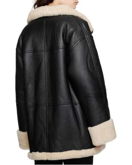 Totême  Black Totême Signature Zip-Up Leather Jacket