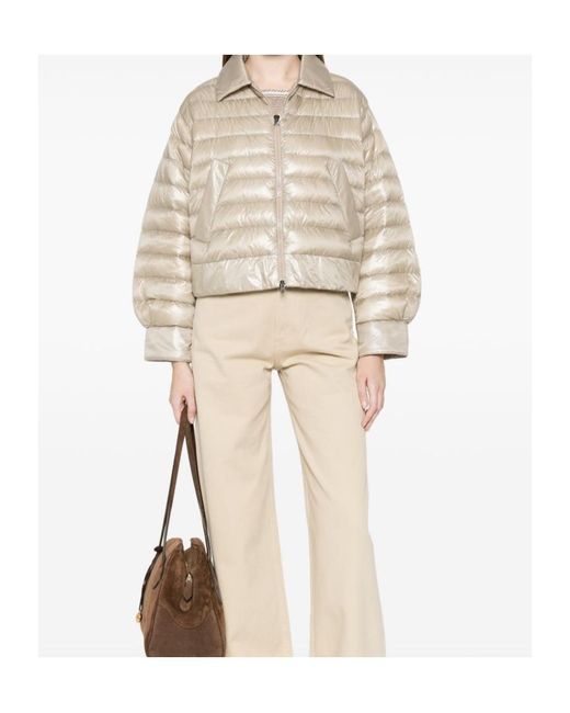 Herno Natural Polo-Collar Padded Jacket