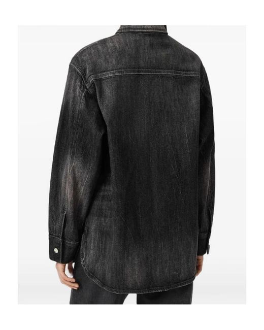 AllSaints Black Bryn Buttoned Pocket Shirt