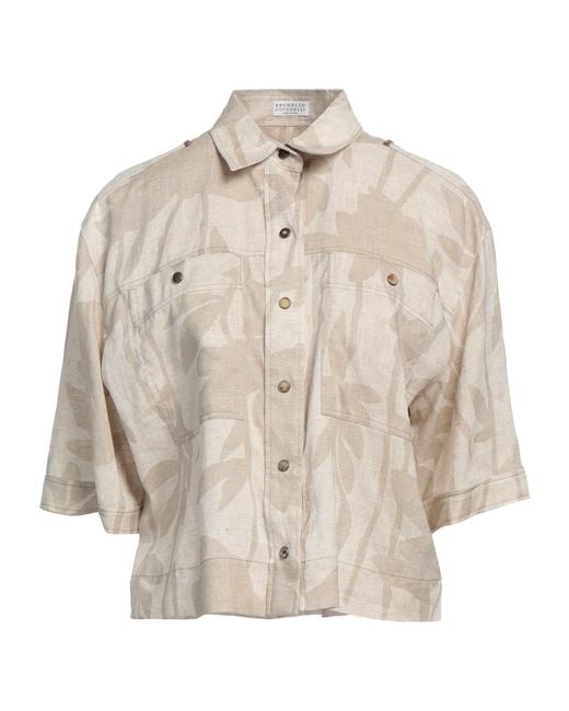 Brunello Cucinelli Natural Fashion Printed Shorts