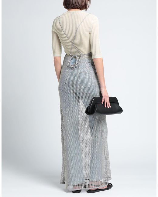 Ganni Gray Sequins Flared Dress