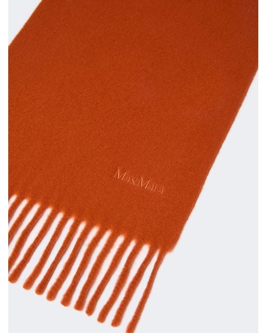 Max Mara Orange Tassel Scarf