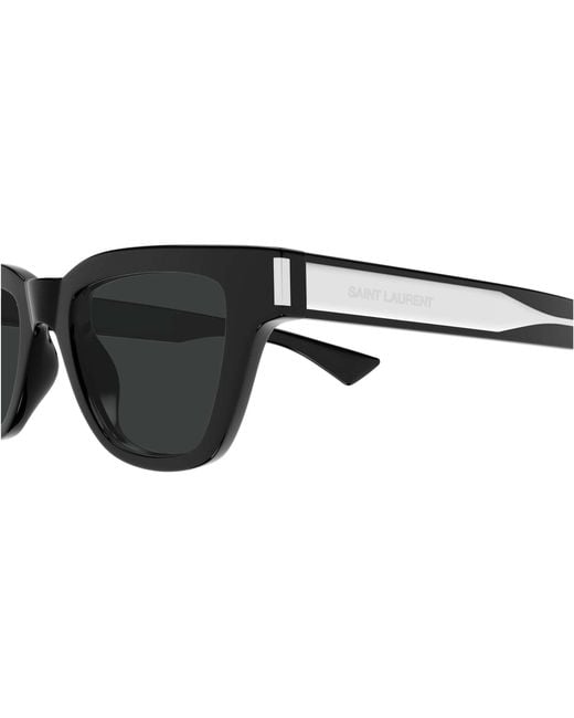 Saint Laurent White Eyewear Jacques Rectangular Sunglasses for men