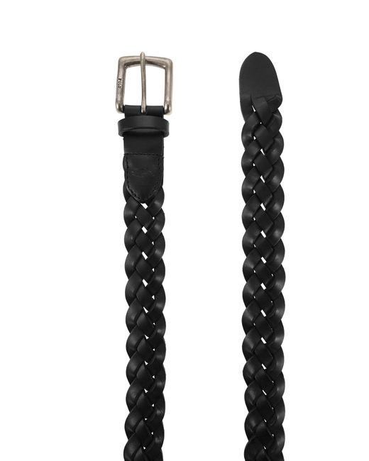 Polo Ralph Lauren White Logo Engraved Braided Belt for men