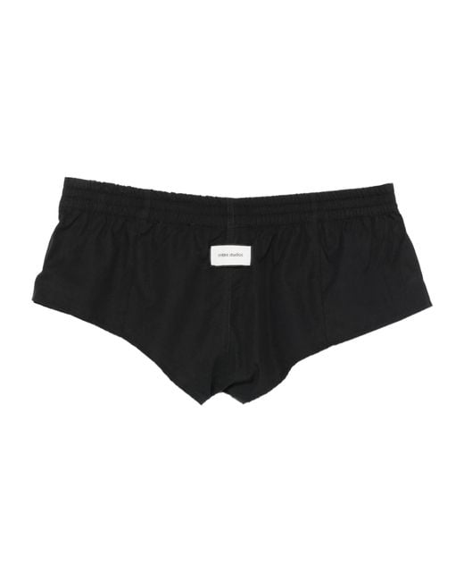 Entire studios Black Elastic Waist Shorts