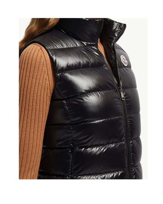 Moncler Black Ghany Down Vest for men