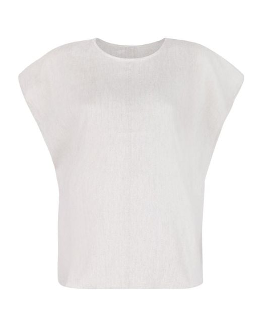 Calvin Klein White Short-Sleeved Crewneck Top