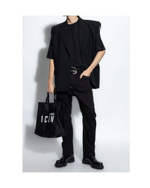 DSquared² Black Tapered Leg Jeans for men