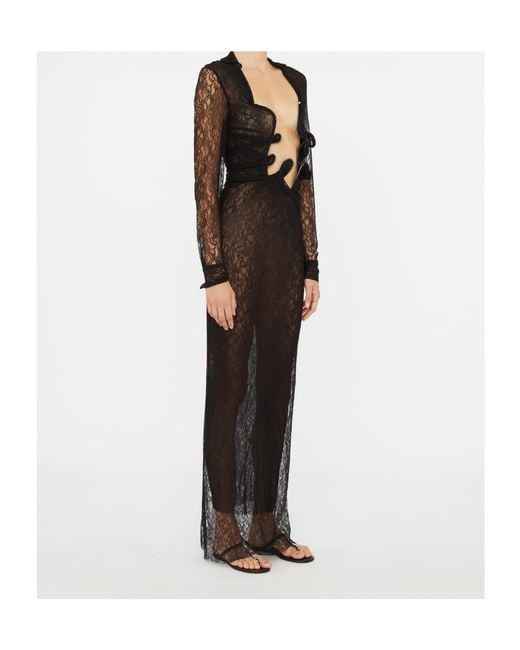 Christopher Esber Black Lace Venus Maxi Dress