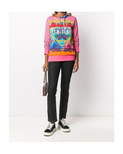 Versace Jeans Pink Paisley Fantasy Print Hoodie