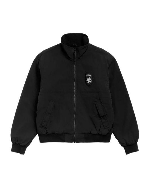 Stussy Black Stüssy Polar Fleece Lined Jacket for men