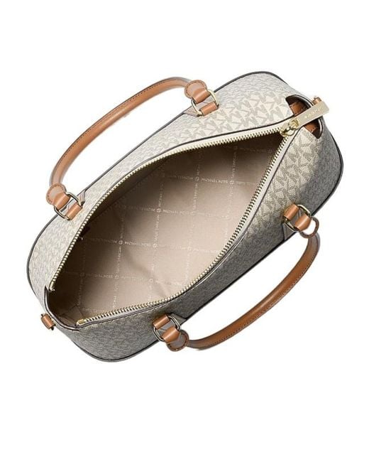 MICHAEL Michael Kors Metallic Andie Medium Signature Logo Satchel Bag