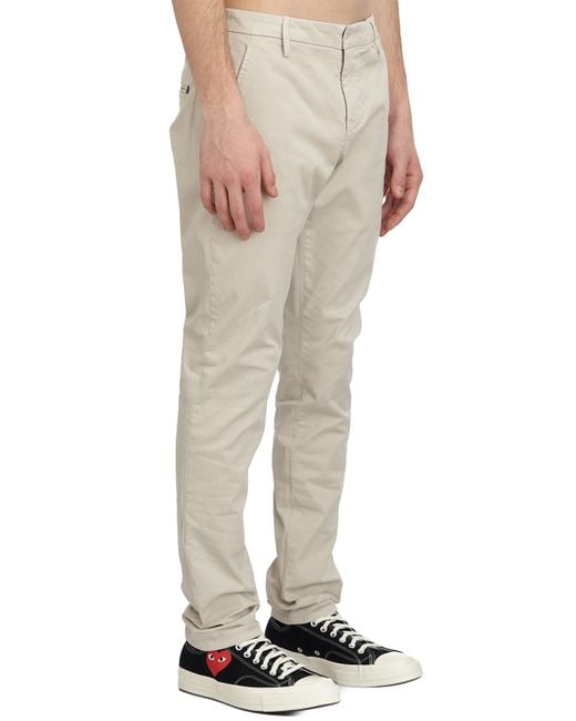 Dondup Natural Belt Loop Casual Pants for men