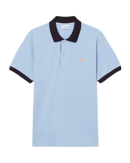 Lacoste Blue Collared Short-Sleeve Polo Shirt for men