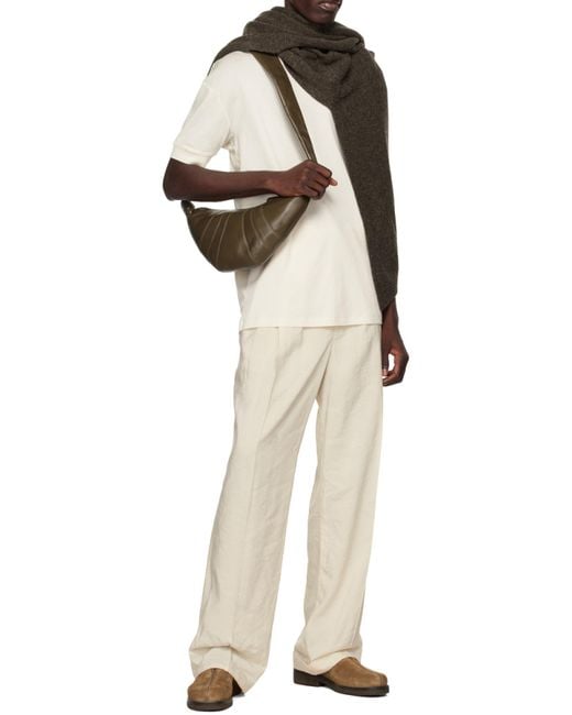 Lemaire White Short-Sleeved Crewneck T-Shirt for men