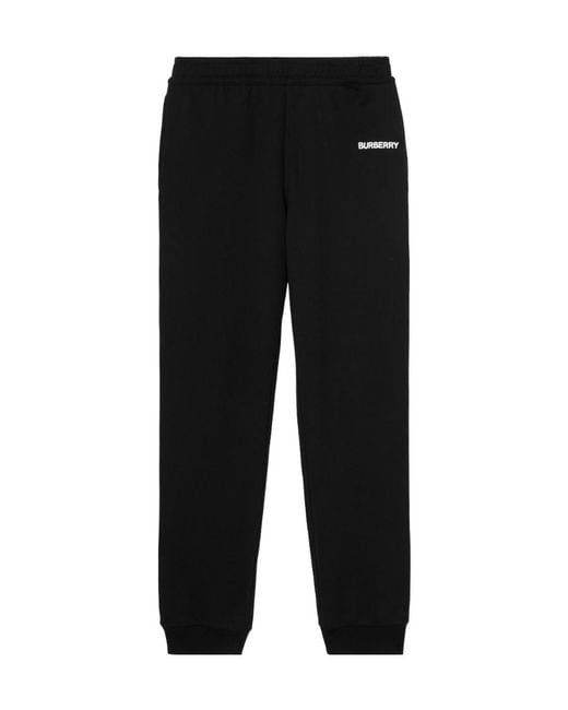 Burberry Black Logo Printed Track Pants for men