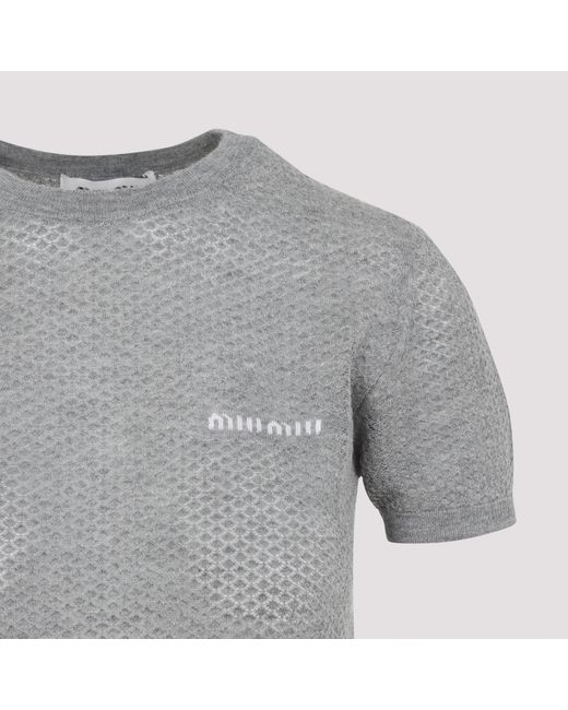 Miu Miu Gray Cashmere Sweater