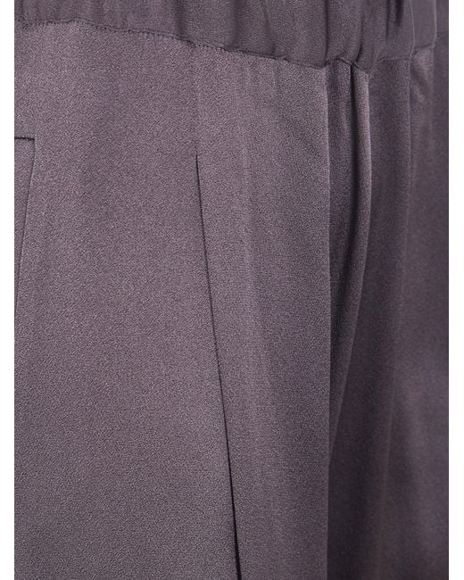 Semicouture Purple Elastic-Waist Trousers