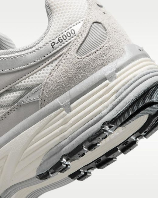 Nike White P 6000 Mesh Running Shoes for men