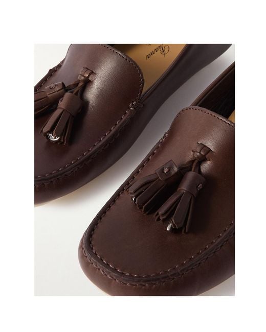 Loro Piana Brown Tassel People-In Shoes
