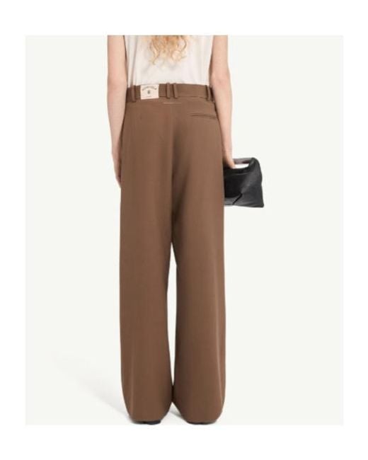 MM6 by Maison Margiela Natural Mannequin Label Pleated Trousers