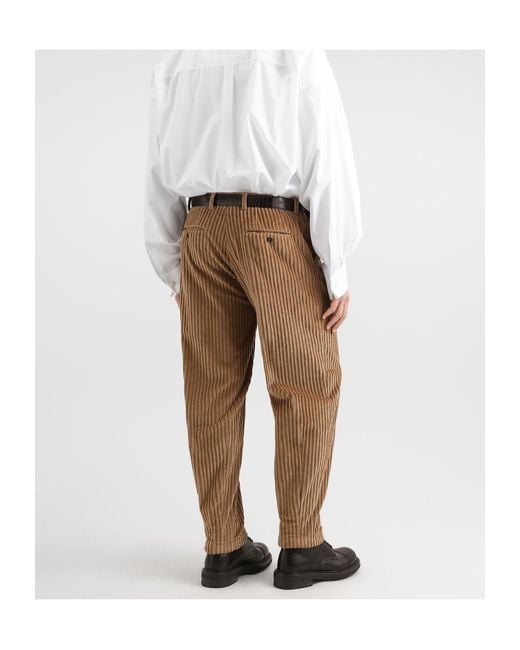 Dolce & Gabbana Natural Corduroy Trousers for men