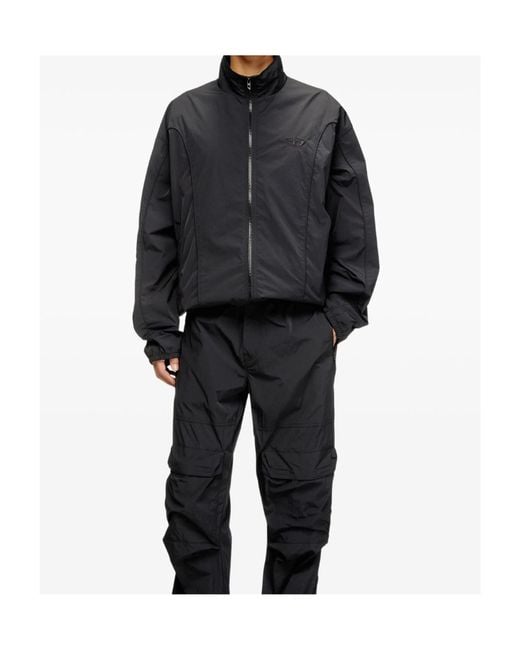 DIESEL Blue J-Five-Wrd-Akad Crinkled Jacket for men