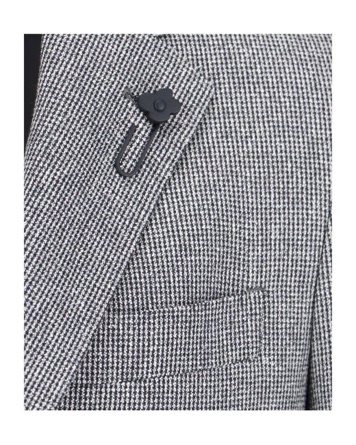 Lardini Gray Single-Breasted Blazer for men