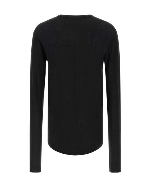 Thom Krom Black 932 Long Sleeve T-Shirt for men