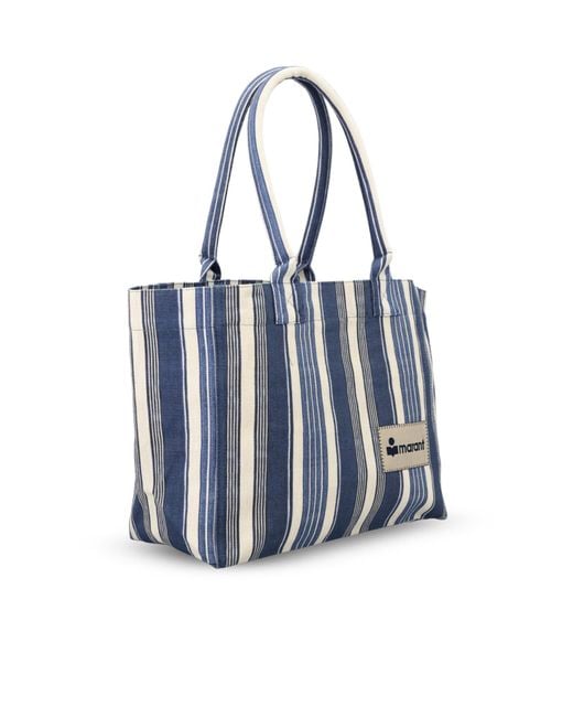 Isabel Marant Blue Logo Patch Tote Bag