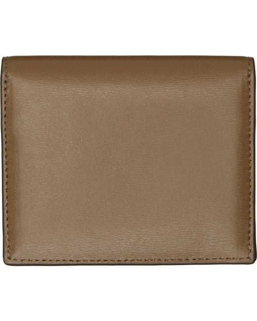 Totême Brown T-Lock Leather Wallet