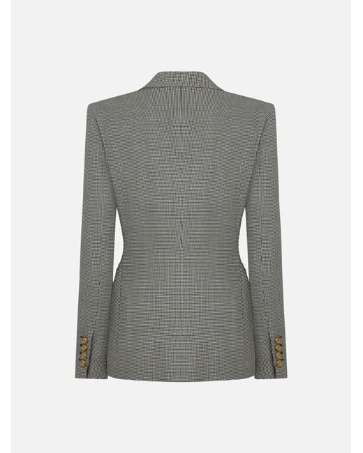 Blazé Milano Gray Patterned Double-Breasted Blazer