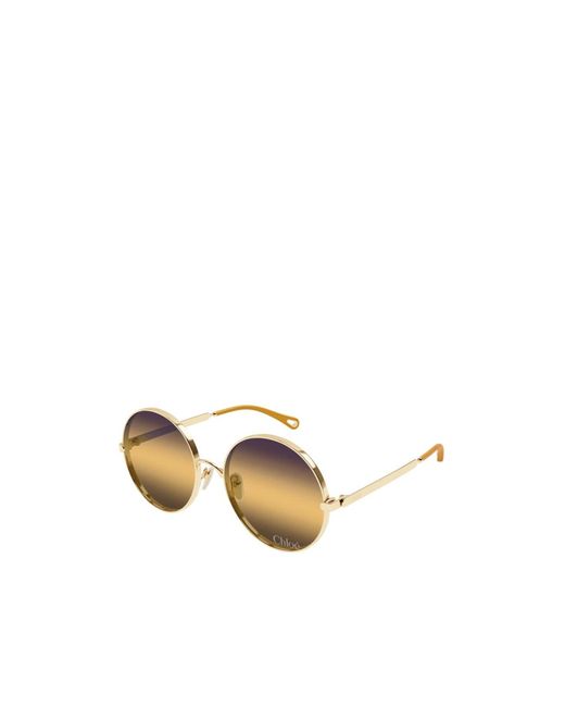 Chloé Metallic Chloé Eyewear Round-Frame Sunglasses