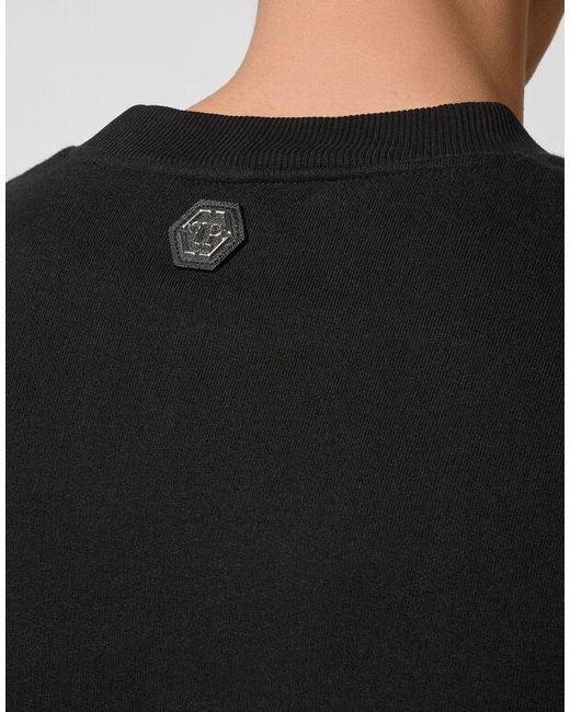 Philipp Plein Black Printed Sweater for men