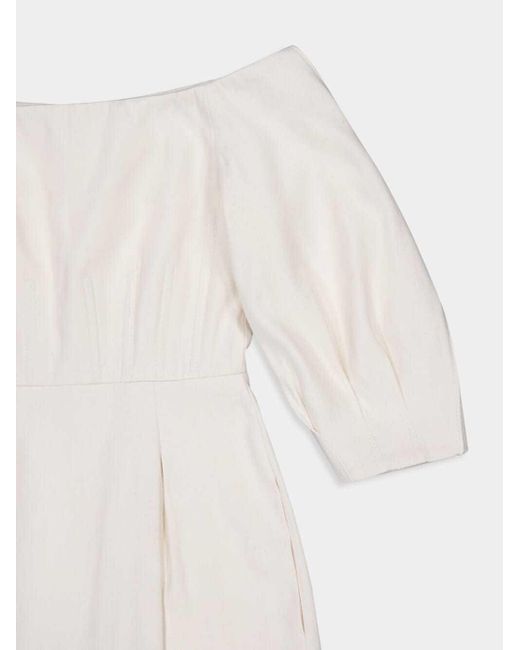 Gabriela Hearst White Strapless Dress
