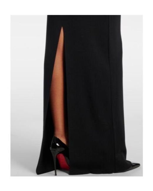 Nensi Dojaka Black Gwyneth Knitted Corset Maxi Dress