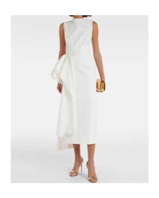 Roksanda White Calatrava Crepe Midi Dress