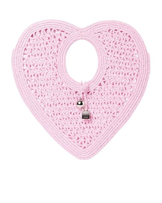 Jacquemus Pink The Spiaggia Coeur Top Handle Bag