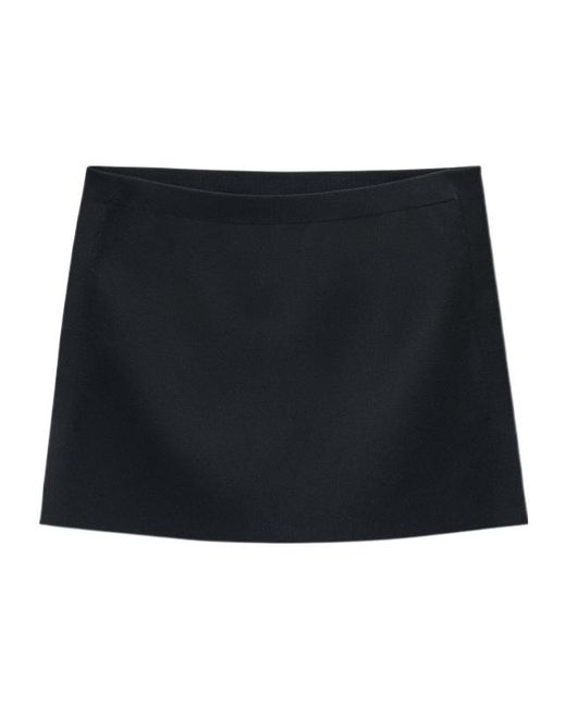 Alexander Wang Black Knit Logo Mini Skirt