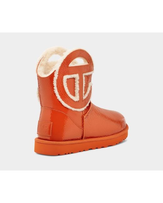 Ugg Orange X Telfar Logo Mini Crinkle Boots for men